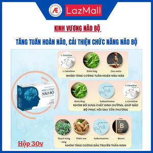 Kinh Vương Não Bộ giúp hoạt huyết tăng cường tuần hoàn não Hộp 30 viên DƯỢC PHẨM Á ÂU