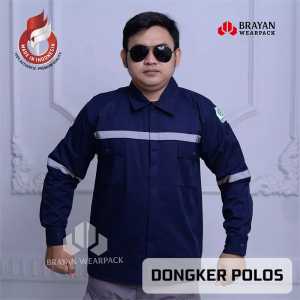 Baju Proyek Lengan Panjang Wearpack Safety Bahan American Drill