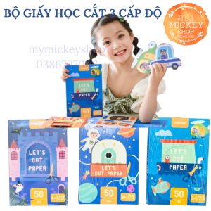 Bộ đồ chơi Mideer xếp hình thủ công Origami 3 cấp độ cho bé học khéo tay hay làm đồ handmade DIY bế từ 3 4 5 tuổi My Mickey Shop