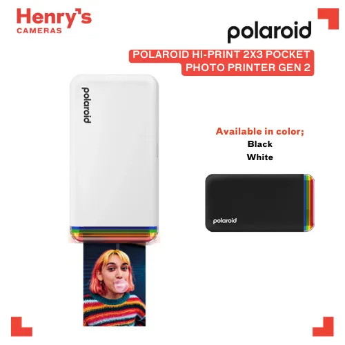 Stampante Fotografica Portatile Polaroid Hi-Print 2x3 Gen 2 &ndash; Bluetooth, Bianca
