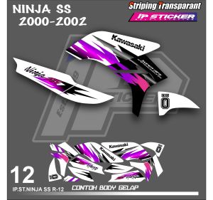 NINJA SS 2000 - 2002 (COD) STIKER STRIPING MOTOR KAWASAKI HOLOGRAM DAN TRANSPARAN IP.KODE-12