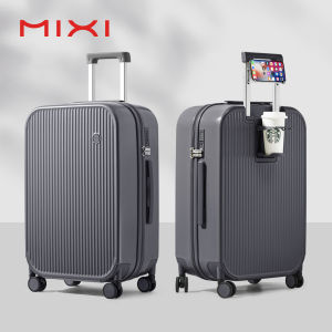 Mixi Innovative Multifunctional Suitcase 20 Inches Lightweight PC Carry On Case with Mute Universal Wheels 24 26 Inches Check In Travel Trolley Case with TSA Lock M9290