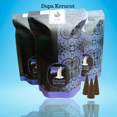 Dupa Kerucut Hajar Aswad Isi 50 Pcs | Buhur Gaharu Arab Hajar Aswad | Menyan Bakar Wangi Hajar Aswad