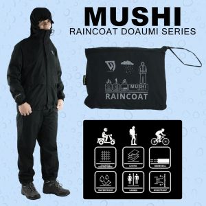 Raincoat Jas Hujan Doaumi Mushi Pria Wanita Dewasa Jas Hujan Motor Setelan Jaket Anti Rembes