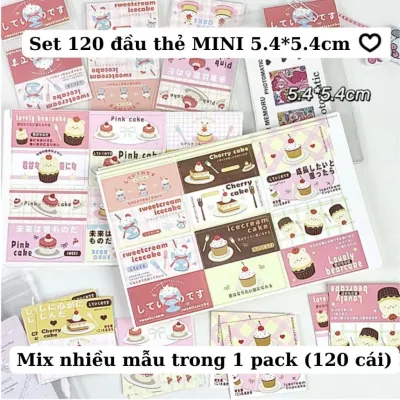 [Z02] Combo 120 đầu bấm MINI 54 * 54cm trang trí gói card gói quà siêu xinh