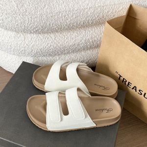 Free Shipping New WomenS Summer Outdoor Slippers With Double Straps And Velcro Closure Fashionable And Non-Slip Beach Sandals