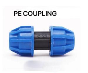 PER PCS PE Compression Fittings for pe and pvc pipes 1/2" 3/4" 1" BLUE ELBOWBLUE COUPLINGBLUE TEEBLUE BALL VALVE