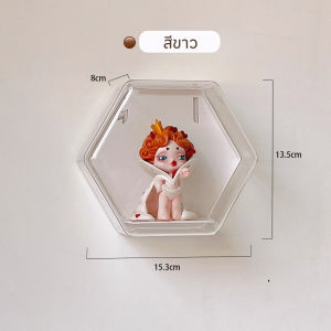 กล่องใส่โมเดล กล่องฟิกเกอร์ ตู้โมเดล หกเหลี่ยม แบบติดผนัง ทนฝุ่นและน้ำ ไม่ต้องติดตั้ง เก็บรวบรวมโมเดล