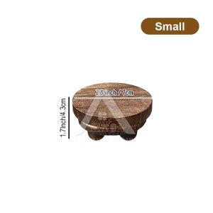 【𝗔𝗦𝗛】Wooden Plant Stand Ball Feet Home Deco Holder Flower Pot Base Succulent Indoor Outdoor Display