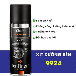 Chai Xịt Dưỡng Sên Senfineco 9924 Chain Lube ExtremeCao Cấp Không Văng 200m Made In Germany