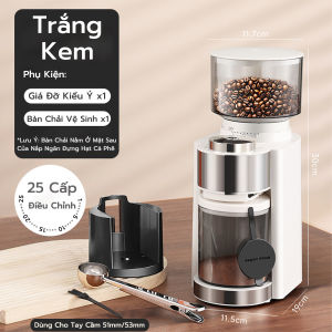 Máy Xay Cà Phê Mẫu HB683 25 mức độ xay Màn hình hiển thị LCD Tặng kèm giá đỡ tay cầm Dùng cho gia đình/kinh doanh