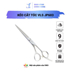 Kéo cắt tóc VLS lưỡi thẳng quai offset vênh đỡ ngón cố định JP603