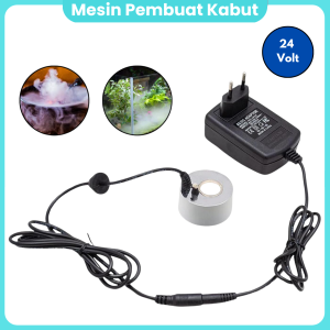 Mesin Kabut Mist Maker Humidifier Pembuat Embun Fogger Fog Uap Nebulizer Spray Dan Adaptor 24V 1A