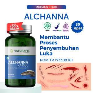 Alchanna Naturafit - Obat Herbal Cepat Keringkan Luka Pasca Caesar Luka Diabetes  isi 30 & 60 Kapsul