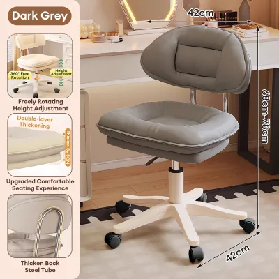 Modern Adjustable Nordic Backrest Dressing Stool Bedroom Makeup Stool Movable Chair