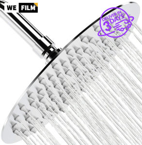 WEFILM Shower Head Stainless Steel Bathroom Top Spray Ultra-thin Super Charged Square Round Pressurized Shower Head
