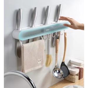 SR99. ECOCO Wall-mounted Knife Holder Multifunctional Knife Holder Kitchen Supplies Punch-free Kitchen Knife Holder Rack