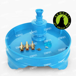 SEMPATI Tebok Lovebird Pvc Fullset Pion Klem Koper Kaki Tebok Karet Untuk Sangkar Kandang Burung Lovebird Kapsul Pvc Anti Pecah LBSET