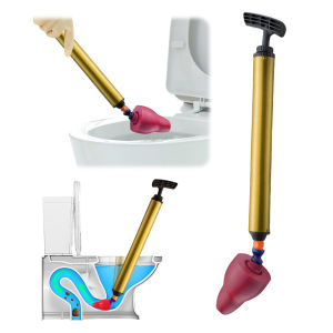 Professional Grade Toilet and Sink Drain Unclogging Tool 180 Degree Rotating High Pressure Design