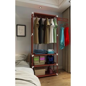 gantungan baju berdiri/rak baju/lemari plastik gantung/standing hanger serbaguna rak gantung baju lemari pakaian tanpa kain