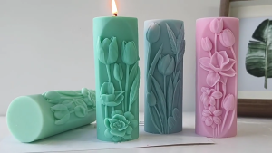 Flower Cylinder Molds Castings Molds Epoxy Resin Molds Flowers Pillar Silicone Moulds Ornament Plasters Molds
