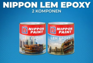 LEM EPOXY NIPPON PAINT 400GRAM 1 SET 2 KOMPONEN LEM KAYU BESI KACA BODI MOBIL