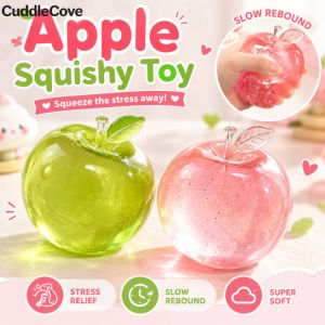 CuddleCove Apple Squishy Toy Slow Rebound Squeeze Safe Durable Soft Fidget Stress Relief Gift for Kids Adults