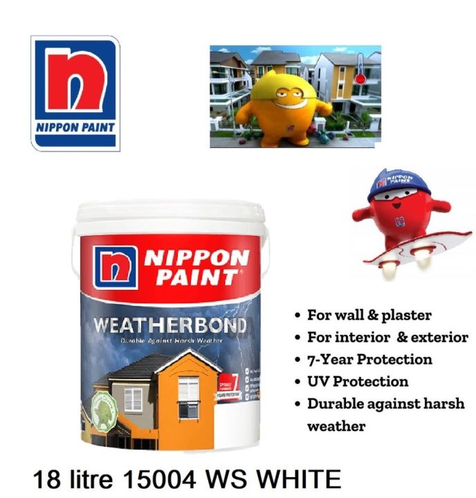 Nippon Paint Weatherbond 15004 WS White 18liter | Lazada