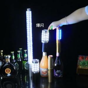 Party Supplier LED Strobe Baton Rechargeable LED Sparklers Light Champagne LED Bottle Service Light Flashing Glow Stick Light for Party