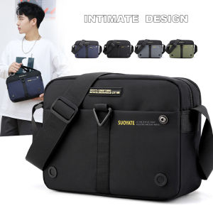 JIVIVIL กระเป๋าลําลองญี่ปุ่นใบใหม่กระเป๋าคาดอกผชกระเป๋าสะพายข้างเล็ก กระเป๋าผู้ชายแบบเรียบง่าย กระเป๋าสะพายไหล่กีฬาชาย กระเป๋าแฟชั่นผ