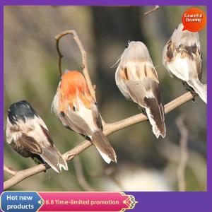 Graceful Gray birds artificial foam feathers sparrow home party wedding decor