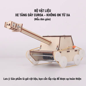 [STEM ĐKTX] Mô hình Xe Tăng Điều Khiển Từ Xa. Đồ chơi gỗ stem khoa học công nghệ sáng tạo mô hình sản phẩm stem sanpi
