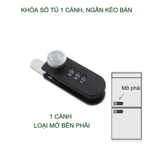 Khóa số tủ đơn-đôi cánh trang bị 3 mã số có thể thay đổi được mở trái phải tùy chọn
