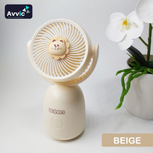 Avvic TYX-9159B Kipas Angin Mini Bloom Karakter Portable Mini Desktop Fan USB Rechargeable