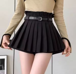 CHÂN VÁY XẾP LI HÀN QUỐC KHÔNG KÈM ĐAI Hàn Quốc cao eo ngắn xếp li  váy cho phụ nữ 3 MÀU SIZE S M L