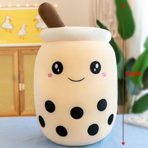 25cm-50cm Tea Cup Plush Toy Milk Tea Soft Doll Boba Fruit Tea Cup Simulation Patung Pillow Cushion Kids Toys Birthday Gift