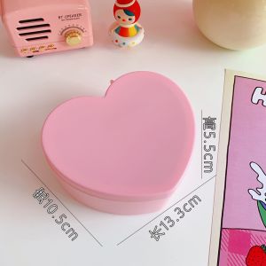 <FREE STICKER>Pink love storage box jewelry desk student dormitory girl heart With Cosmetic Mirror