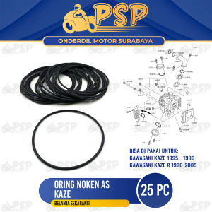 Oring Noken As Kaze (Harga 25 PC) - O Ring Karet Seal Sil Tutup Keteng Kawasaki Blitz Kaze R