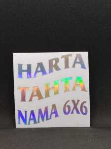 STIKER HARTA TAHTA HOLOGRAM 6X6 CM
