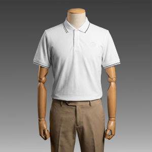 JB Kaos Polo Putih Stripe