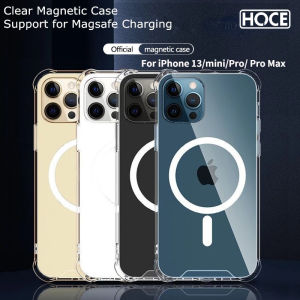 Hoce Rõ Ràng Magsafe Trường Hợp Đối Với iPhone 15 14 12 13 11 Pro Max iPhone 14 12 13 Mini X XR XS Max Bìa Bảo Vệ Hỗ Trợ sạc không dây Chống Sốc Chống Thả vỏ ốp lưng