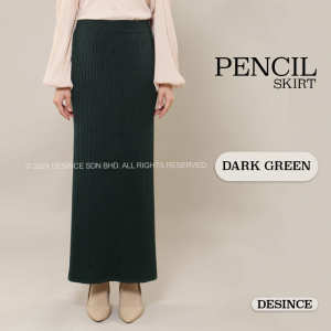 🇲🇾 DESINCE Pencil Skirt Waist Elastic Ironless Multi Color Skirt Perempuan WP 060