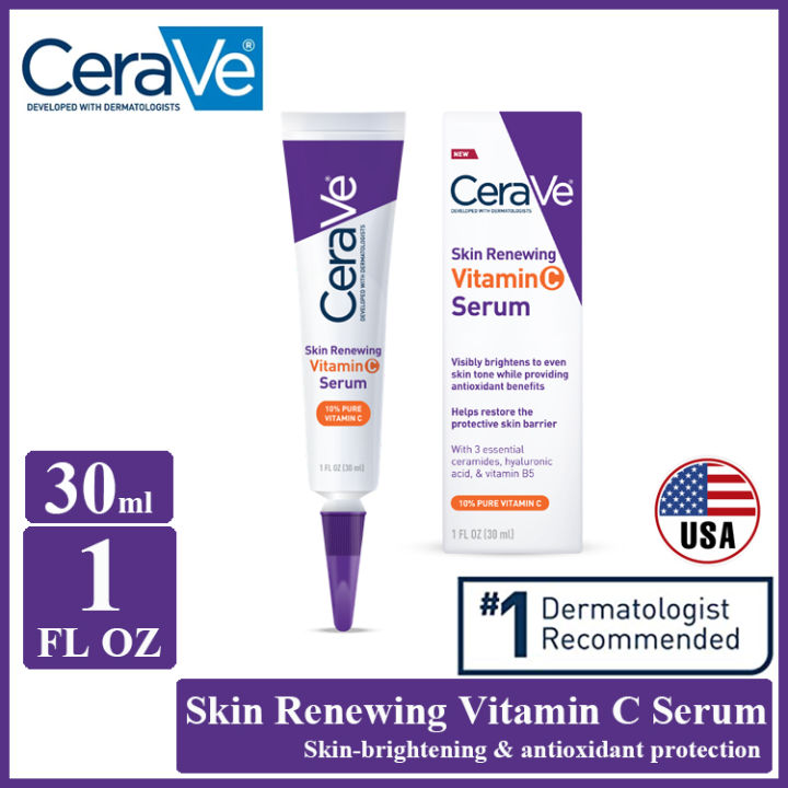 Cerave Vitamin C Serum 30ml with Hyaluronic Acid Skin Brightening
