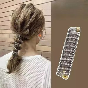 [Small Chrysanthemum] 1/3Pcs Telephone Line Hair Rope Women Crystal Ponytail High Elastic Hairbands Girls Resin Hair Ties Scrunchies Hair Accessories