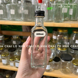 Chai Thủy Tinh Vuông 500Ml 250Ml 1 Lít 600Ml 1000Ml Mật Ong Có Nắp Nhôm/ Lọ Thũy Tinh Giá Sỉ Rẻ Đẹp