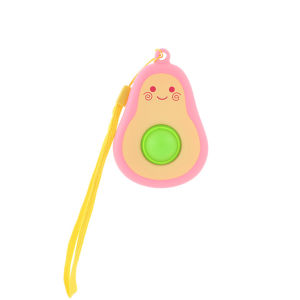 【Babywant】POP IT Stress Relievers Dimple Fidget Toy Silicone Push Bubble Avocado Keychain Pendant Sensory Fidget Toys