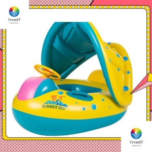 Inflatable Toddler Baby Kid Swim Ring Float Swimming Pool Swim Boat Car Aircraft Police Car Robot