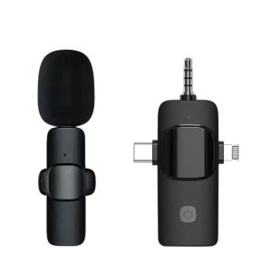 K15 Wireless Microphone Professional Cordless USB Light-Weight Portable Wireless Recording Microphone