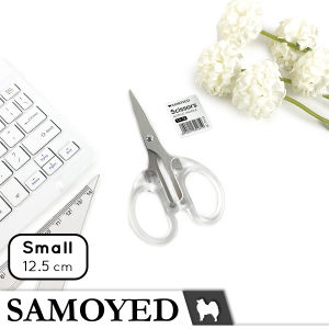 SAMOYED SC-T4-12 Gunting Kecil Transparan / Bening Serba Guna / Kertas / Sekolah / Kantor / Paper / Transparent / Clear School / Office Scissors