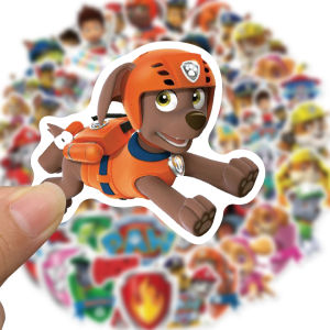 50 pieces of cartoon paw patrol dog stickers DIY decorative helmet skateboard suitcase decals waterproof stickers cute childrens toys waterproof